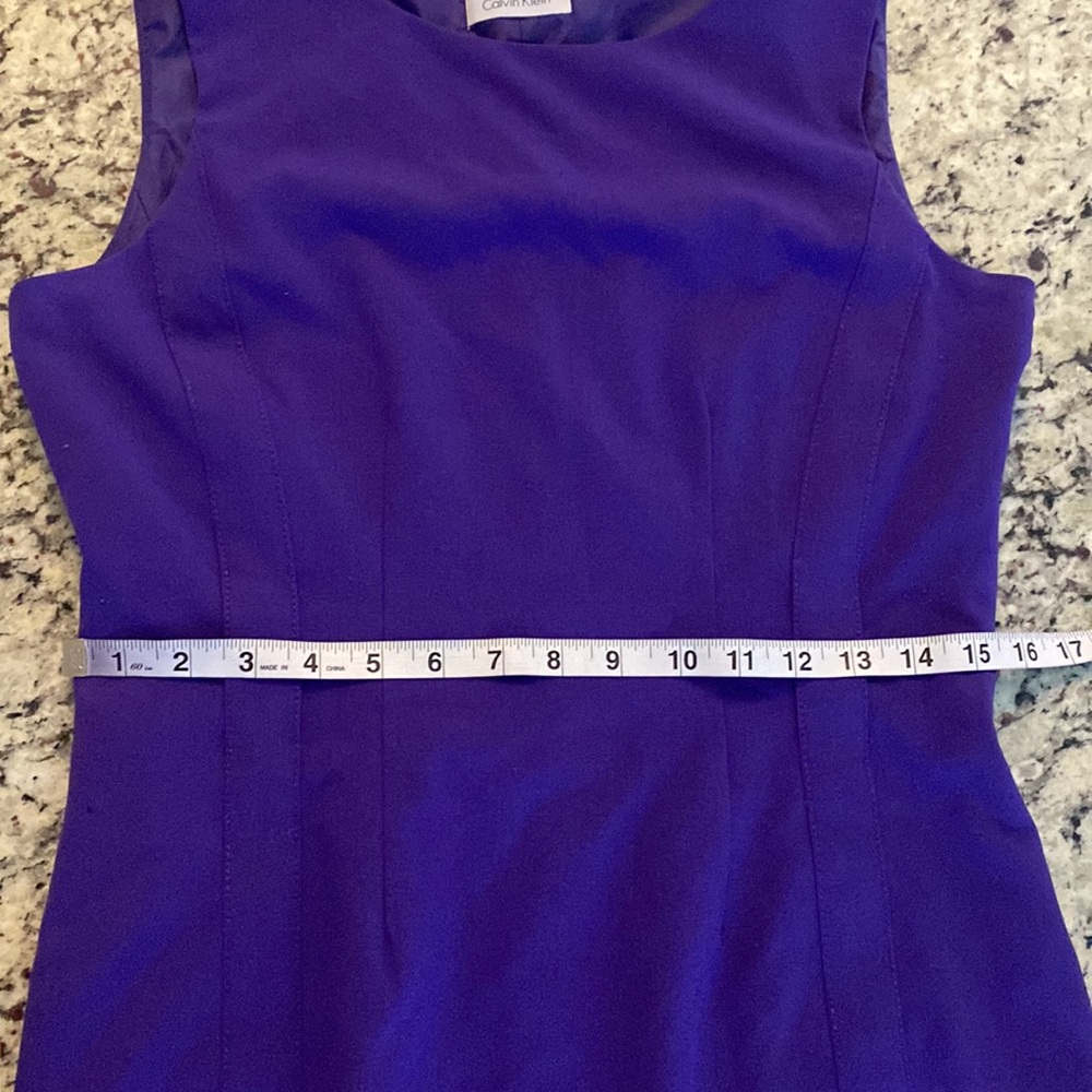 Calvin Klein purple belted sleeveless sheath dress PP21 - Picture 13 of 14